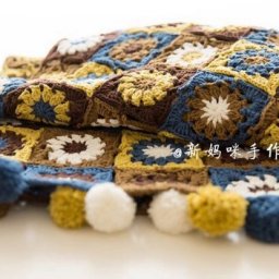 Вяжем крючком плед из квадратных мотивов