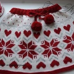 Вяжем теплую зимнюю юбочку