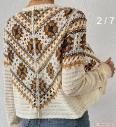 Жакет из мотивов крючком — арт-объект в вашем гардеробе