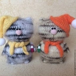 Очаровательые котики, вяжем спицами