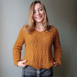 Красивый пуловер спицами