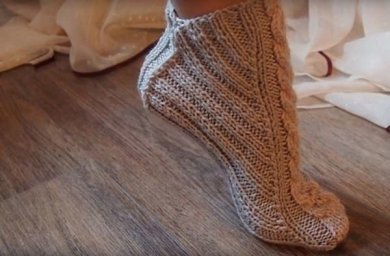 Следки на двух спицах