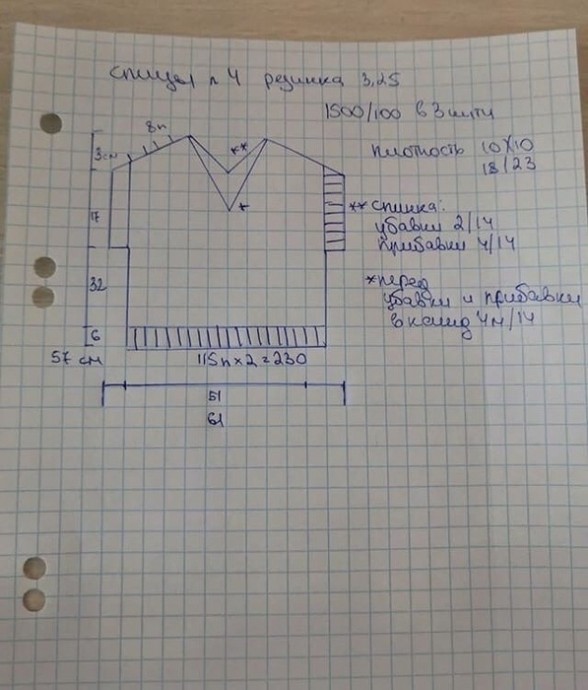 Описание футболки спицами Описание футболки спицами