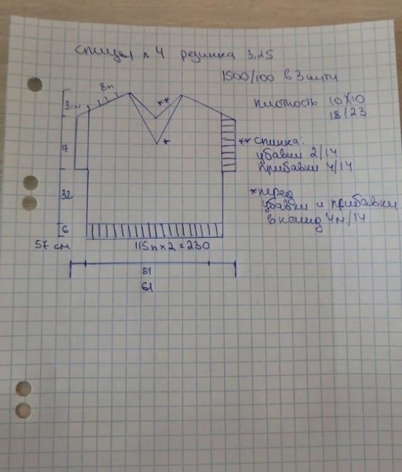 Описание футболки спицами