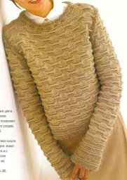 Джемпер с оригинальным рельефным узором