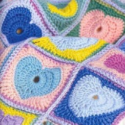 Сердечное покрывало, вяжем крючком