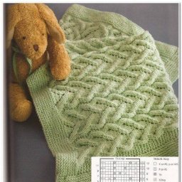 Узор для пледа спицами