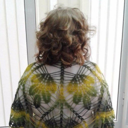 ​Шаль "Дубовые листья"+схема