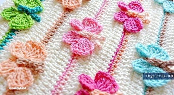 Красивый узор с бабочками для детского пледа Красивый узор с бабочками для детского пледа