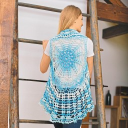 Вяжем круглый жакетик крючком