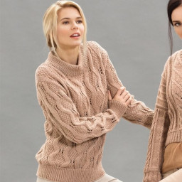 Джемпер с узором из ромбов