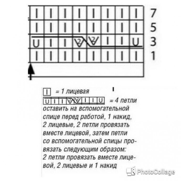 Оригинальный узор спицами