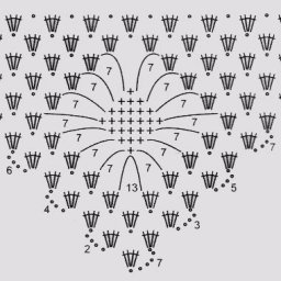 Простая, но эффектная косынка крючком (есть только схема!)