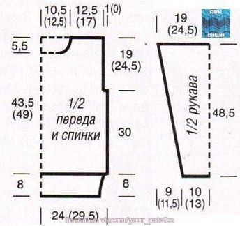 Серый пуловер спицами Серый пуловер спицами