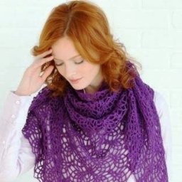 Весенняя шаль крючком