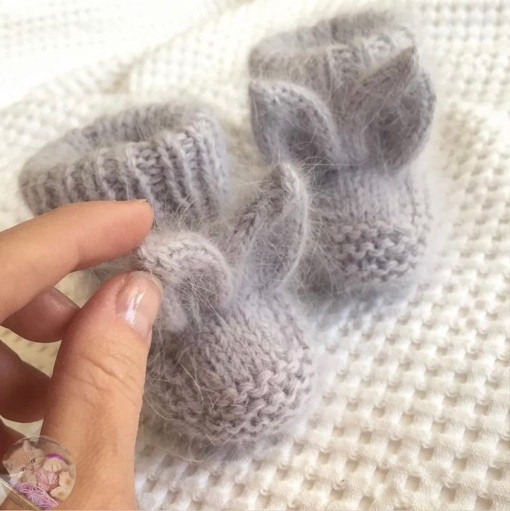 Пинетки для малыша, вяжем спицами