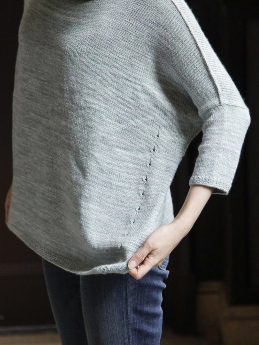 Пуловер в стиле оверсайз (вязание спицами)
