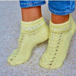 Укороченная модель носочков, вяжем спицами