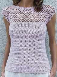 Ажурный топ крючком