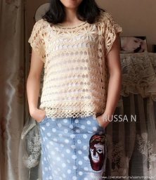 Ажурный топ крючком
