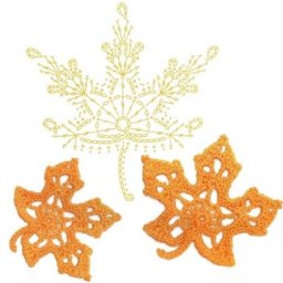 Нежный кленовый листик крючком