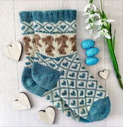 Носочки с нежным жаккардом