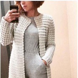 Стильный кардиган крючком