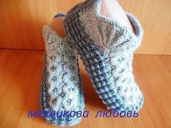 Носки-тапочки спицами