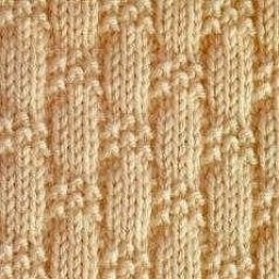 Узор "Шишки хмеля" спицами