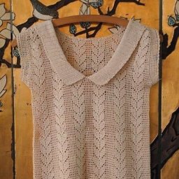 Ажурная кофточка. Крючок. Схема узора "Листья"