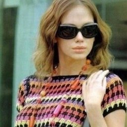 Цветная кофточка крючком