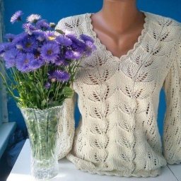 Милый пуловер спицами