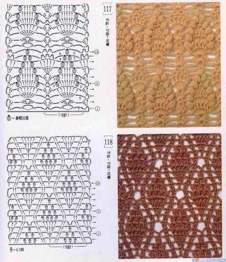 Подборка великолепных узоров крючком