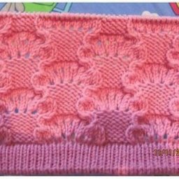 Схема интересного узора для вязания спицами