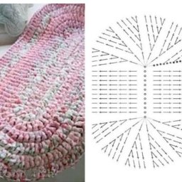 Вязаный коврик