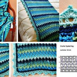 Вяжем красивый и яркий плед