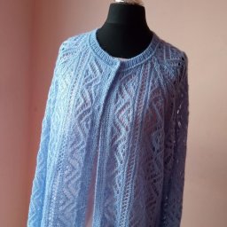 Ажурный кардиган спицами