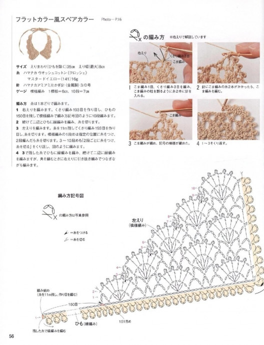 Съёмный ажурный воротник крючком &mdash; молочная нежность в каждом изгибе
