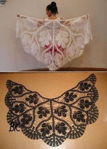 Нежная шаль крючком Нежная шаль крючком