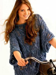 Пуловер свободного силуэта с ажурными «косами»