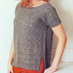 Вяжем темно-серый пуловер спицами