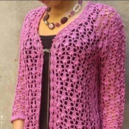 Вяжем нежный кардиган крючком