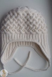 Детcкaя шaпочкa "Жемчужнaя зимa" спицами