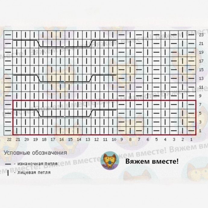 Узор для джемпера спицами