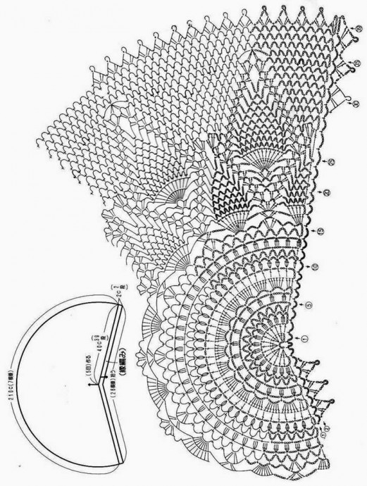 Шаль-болеро, вяжем крючком