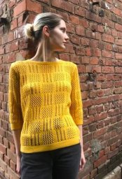 Солнечный джемпер спицами