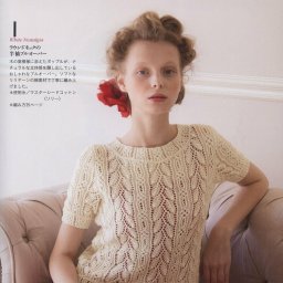 Ажурный джемпер с короткими рукавами, вяжем спицами