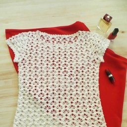 Ажурный топ крючком