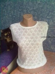 Вяжем летний топ с красивым узором