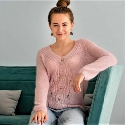 Нежный мохеровый пуловер "Елена"